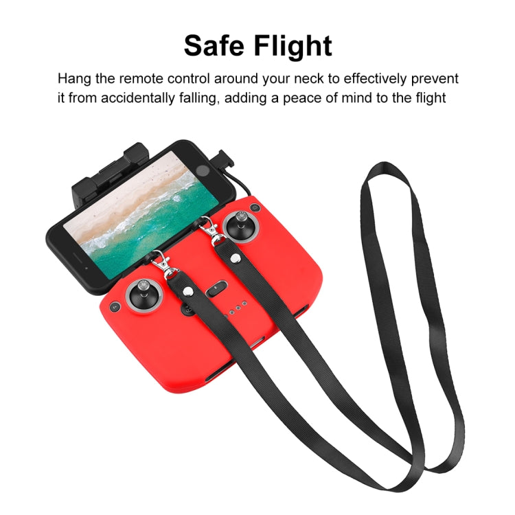 PULUZ Shockproof Anti-scratch Silicone Case with Neck Strap For DJI Neo / Mini 3 / 3 Pro / Mavic 3 / Air 2S / Mini 2 RC-N2 / RC-N1 / RC-N3 Remote Control(Red) - HoMEdemic™ 