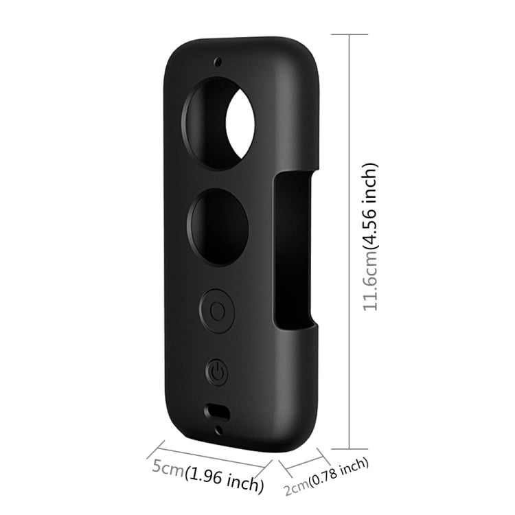 PULUZ Silicone Protective Case with Lens Cover for Insta360 ONE X(Black) - HoMEdemic™ 