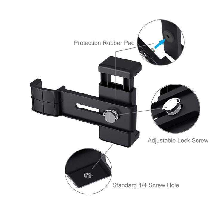 PULUZ Smartphone Fixing Clamp 1/4 inch Holder Mount Bracket + Grip Folding Tripod Mount Kits for DJI OSMO Pocket / Pocket 2 - HoMEdemic™ 