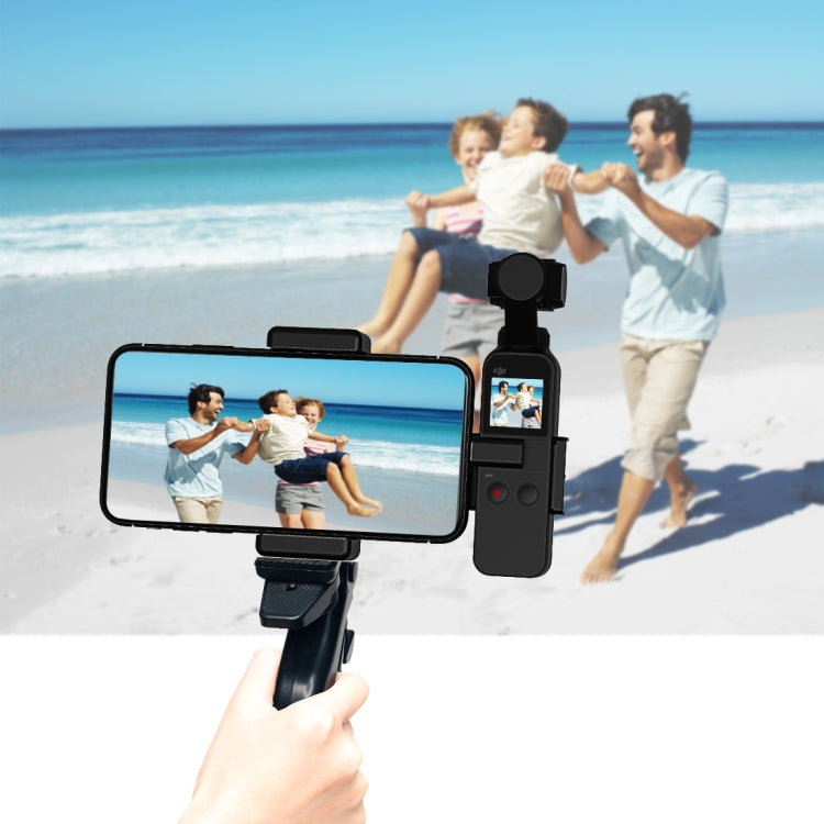 PULUZ Smartphone Fixing Clamp 1/4 inch Holder Mount Bracket + Grip Folding Tripod Mount Kits for DJI OSMO Pocket / Pocket 2 - HoMEdemic™ 