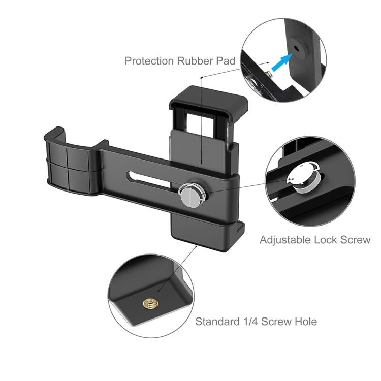 PULUZ Smartphone Fixing Clamp 1/4 inch Holder Mount Bracket for DJI OSMO Pocket / Pocket 2 - HoMEdemic™ 