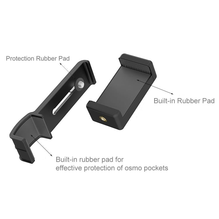 PULUZ Smartphone Fixing Clamp 1/4 inch Holder Mount Bracket for DJI OSMO Pocket / Pocket 2 - HoMEdemic™ 