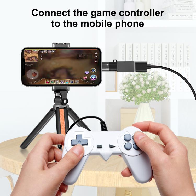 PULUZ USB-C / Type-C to 8 Pin OTG Adapter (Black) - HoMEdemic™ 