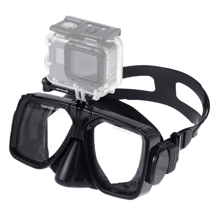 PULUZ Water Sports Diving Equipment Diving Mask Swimming Glasses for GoPro, Insta360, DJI and Other Action Cameras(Black) - HoMEdemic™ 