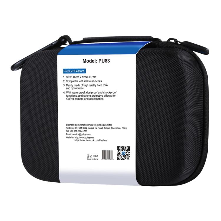 PULUZ Waterproof Carrying and Travel Case for GoPro, DJI Osmo Action and other Sport Cameras Accessories, Small Size: 16cm x 12cm x 7cm(Black) - HoMEdemic™ 