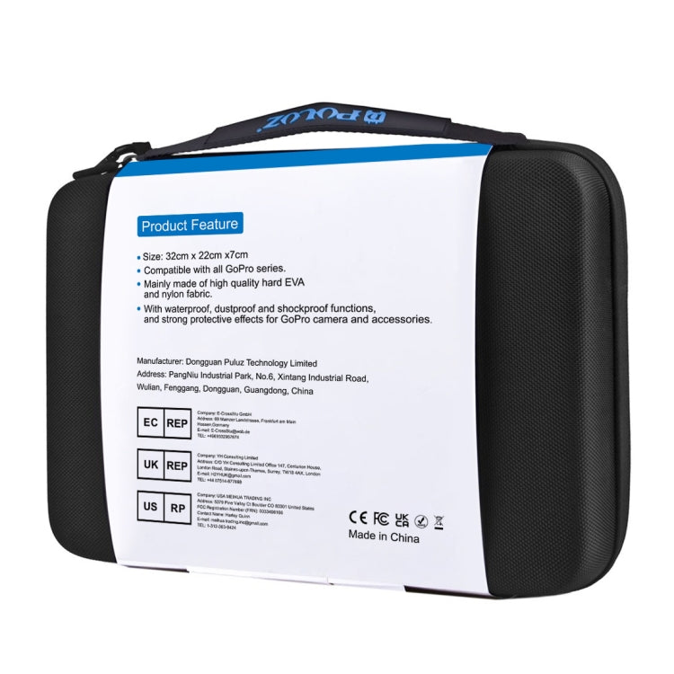 PULUZ Waterproof Carrying and Travel Case for GoPro, Insta360, DJI and Other Action Cameras Accessories, Large Size: 32cm x 22cm x 7cm - HoMEdemic™ 