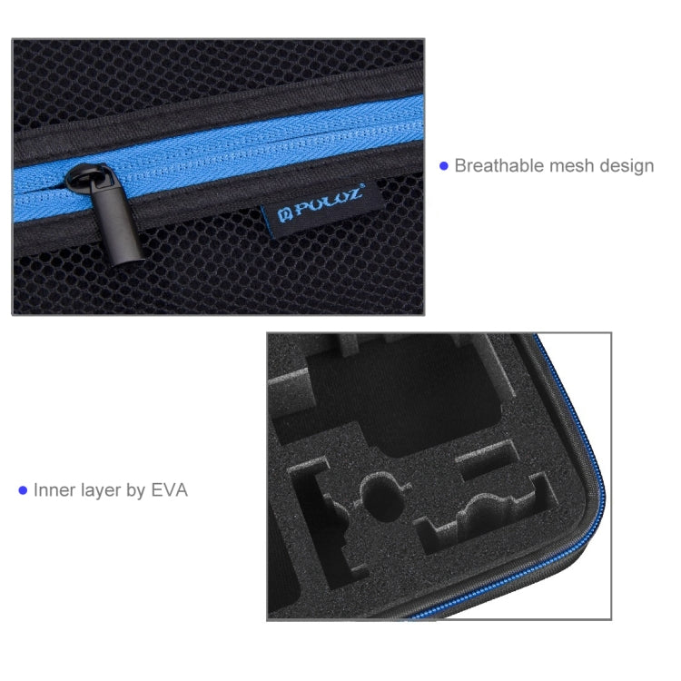 PULUZ Waterproof Carrying and Travel Case for for GoPro, Insta360, DJI and Other Action Cameras Accessories, Medium Size: 23cm x 17cm x 7cm - HoMEdemic™ 