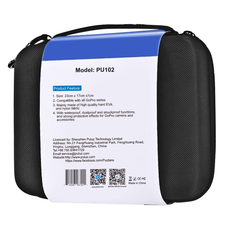 PULUZ Waterproof Carrying and Travel Case for for GoPro, Insta360, DJI and Other Action Cameras Accessories, Medium Size: 23cm x 17cm x 7cm - HoMEdemic™ 