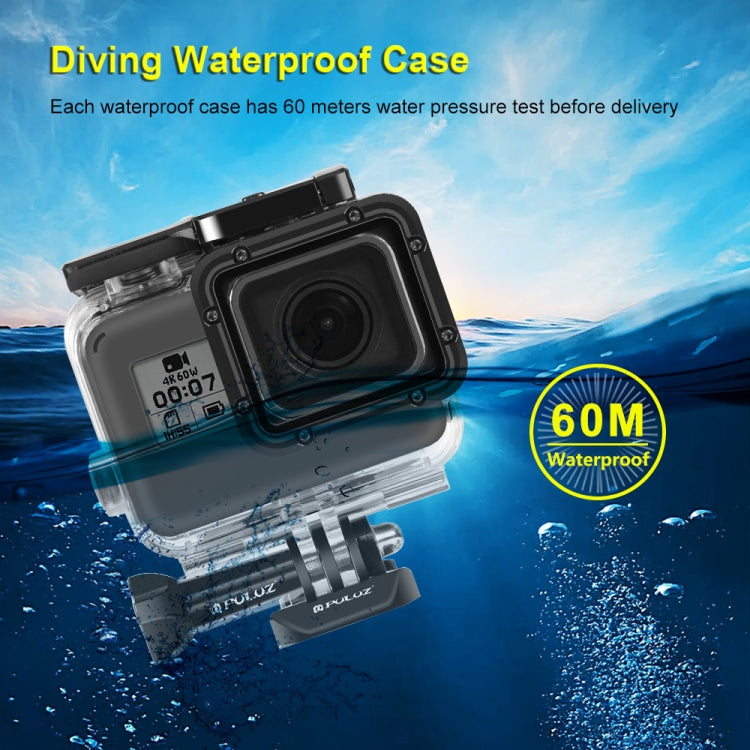 PULUZ for GoPro HERO(2018) / HERO7 Black /6 /5 60m Underwater Waterproof Housing Diving Protective Case with Buckle Basic Mount & Screw - HoMEdemic™ 