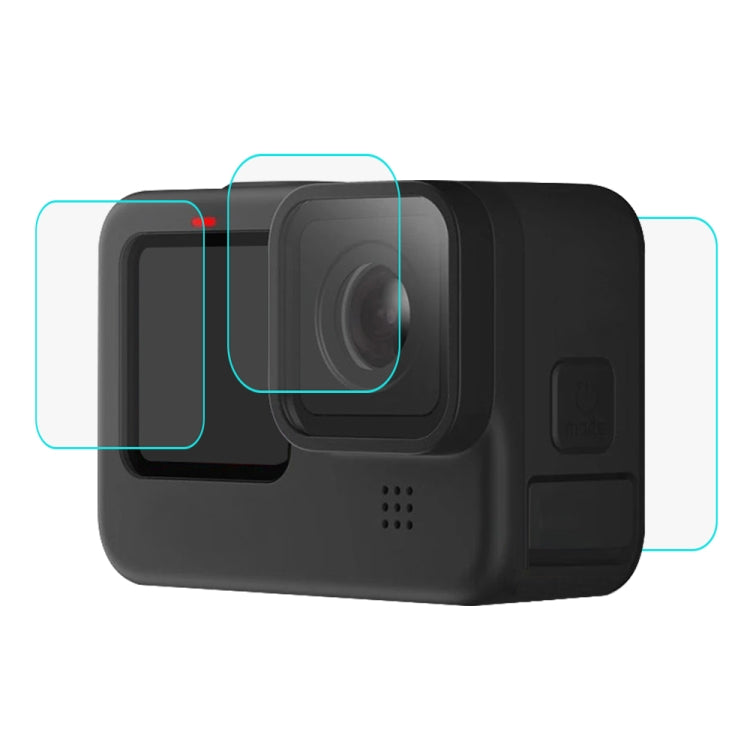 PULUZ for GoPro HERO12 Black /11 Black /10 Black /9 Black Lens + LCD Display 9H 2.5D Tempered Glass Film - HoMEdemic™ 