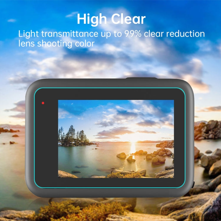PULUZ for GoPro HERO12 Black /11 Black /10 Black /9 Black Lens + LCD Display 9H 2.5D Tempered Glass Film - HoMEdemic™ 