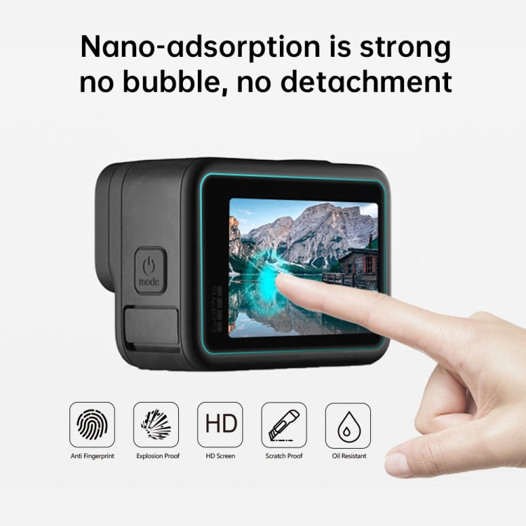 PULUZ for GoPro HERO12 Black /11 Black /10 Black /9 Black Lens + LCD Display 9H 2.5D Tempered Glass Film - HoMEdemic™ 