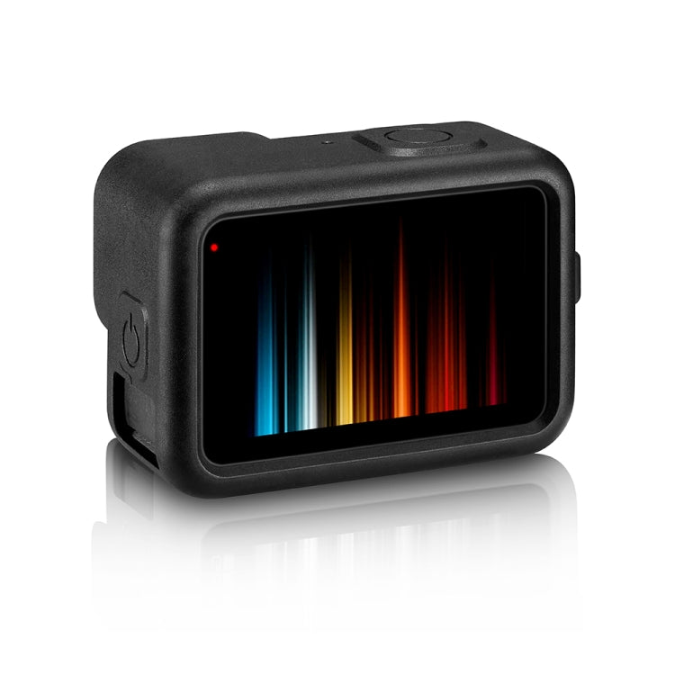 PULUZ for GoPro HERO12 Black /11 Black /10 Black /9 Black Silicone Protective Case Cover with Wrist Strap & Lens Cover(Black) - HoMEdemic™ 