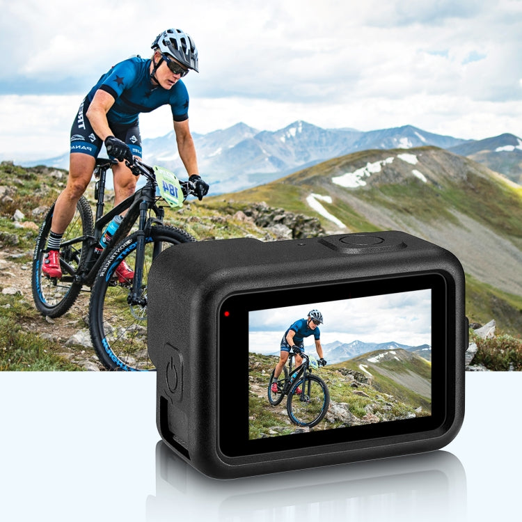 PULUZ for GoPro HERO12 Black /11 Black /10 Black /9 Black Silicone Protective Case + POM Side Interface Cover with Wrist Strap & Lens Cover(Black) - HoMEdemic™ 