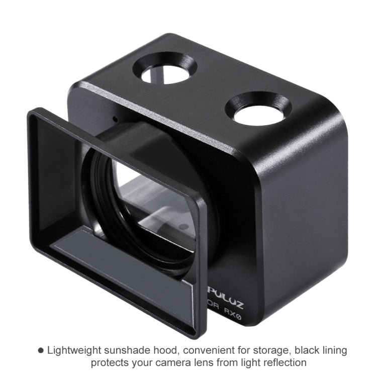 PULUZ for Sony RX0 Aluminum Alloy Protective Cage + 37mm UV Filter Lens + Lens Sunshade with Screws and Screwdrivers(Black) - HoMEdemic™ 
