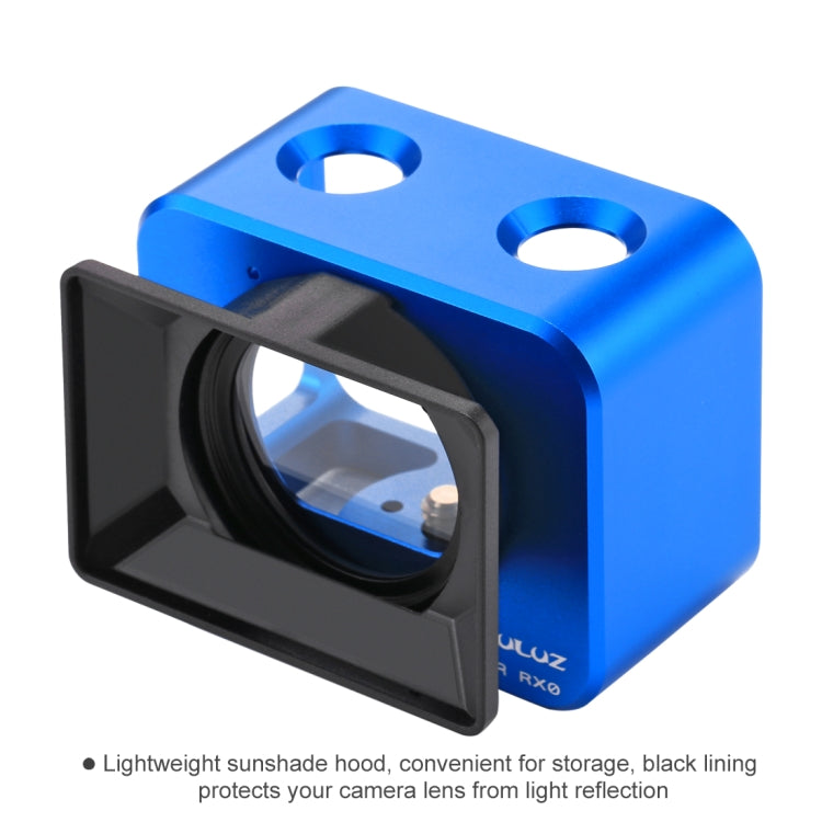 PULUZ for Sony RX0 Aluminum Alloy Protective Cage + 37mm UV Filter Lens + Lens Sunshade with Screws and Screwdrivers(Blue) - HoMEdemic™ 