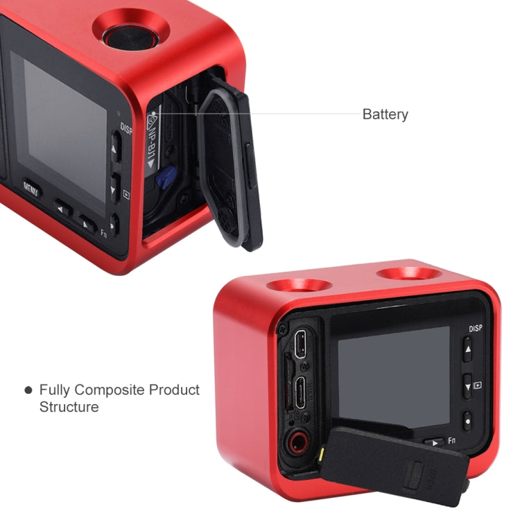 PULUZ for Sony RX0 Aluminum Alloy Protective Cage + 37mm UV Filter Lens + Lens Sunshade with Screws and Screwdrivers(Red) - HoMEdemic™ 