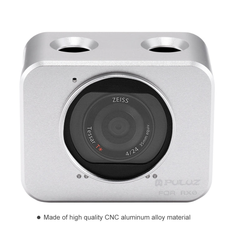 PULUZ for Sony RX0 Aluminum Alloy Protective Cage + 37mm UV Filter Lens + Lens Sunshade with Screws and Screwdrivers(Silver) - HoMEdemic™ 