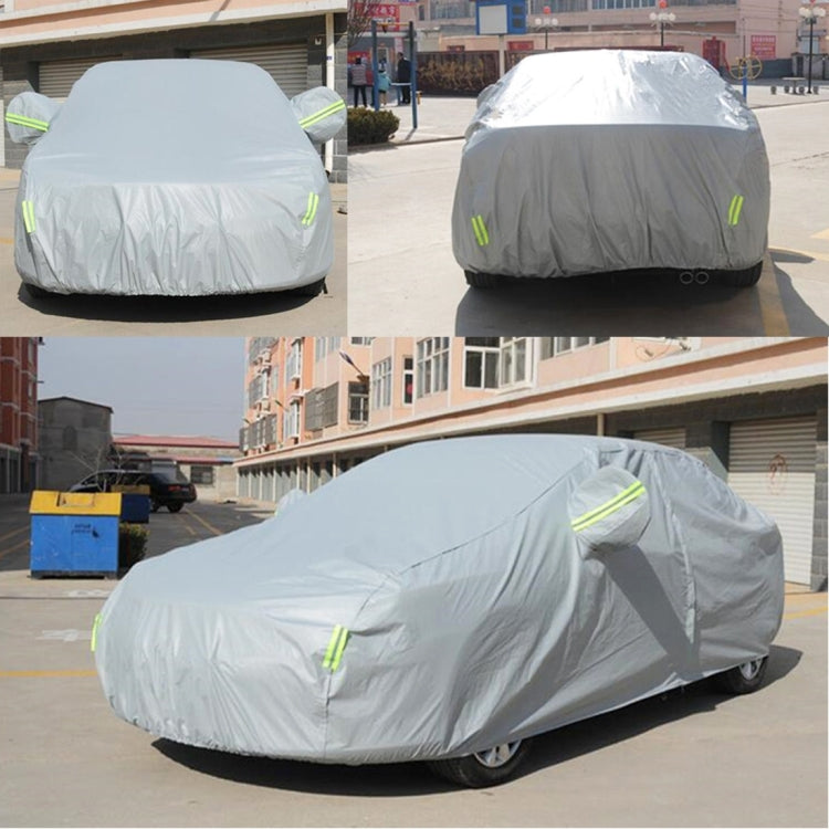 PVC Anti-Dust Sunproof Hatchback Car Cover with Warning Strips, Fits Cars up to 4.4m 172 inch Length, 172inch (L) - HoMEdemic™ 