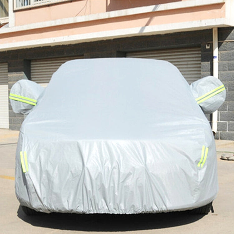 PVC Anti-Dust Sunproof Sedan Car Cover with Warning Strips, Fits Cars up to 4.5m(176 inch) in Length, 176inch (M) - HoMEdemic™ 
