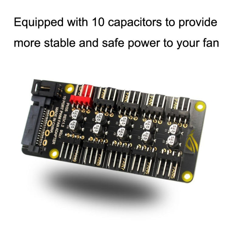 PWM Fan Hub Desktop Computer CPU Fan Expander Supports 3Pin&4Pin(Black) - HoMEdemic™ 