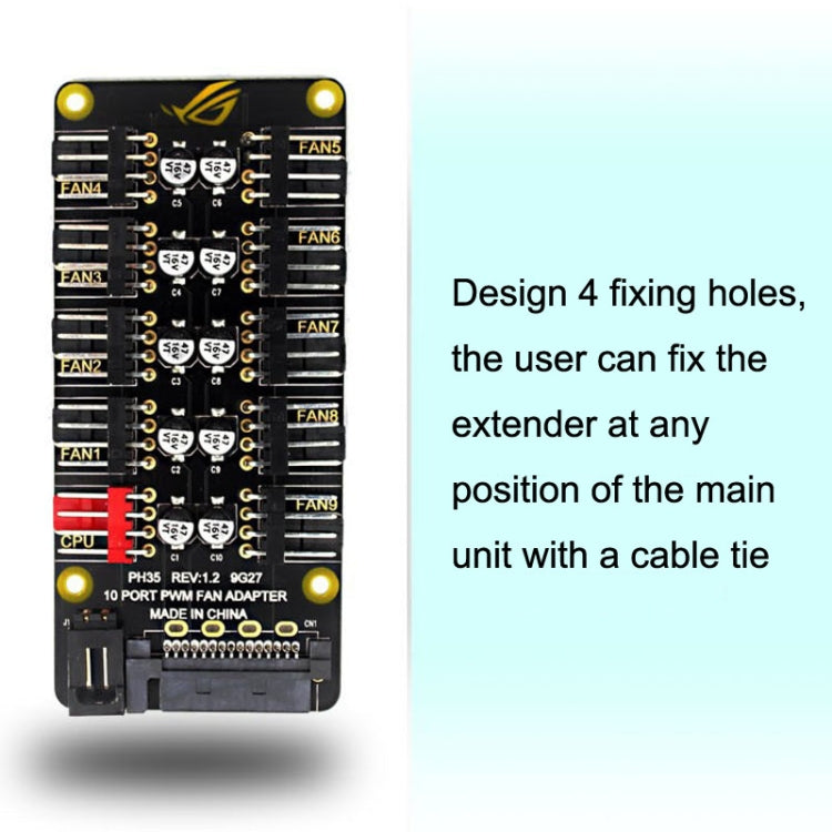 PWM Fan Hub Desktop Computer CPU Fan Expander Supports 3Pin&4Pin(Black) - HoMEdemic™ 
