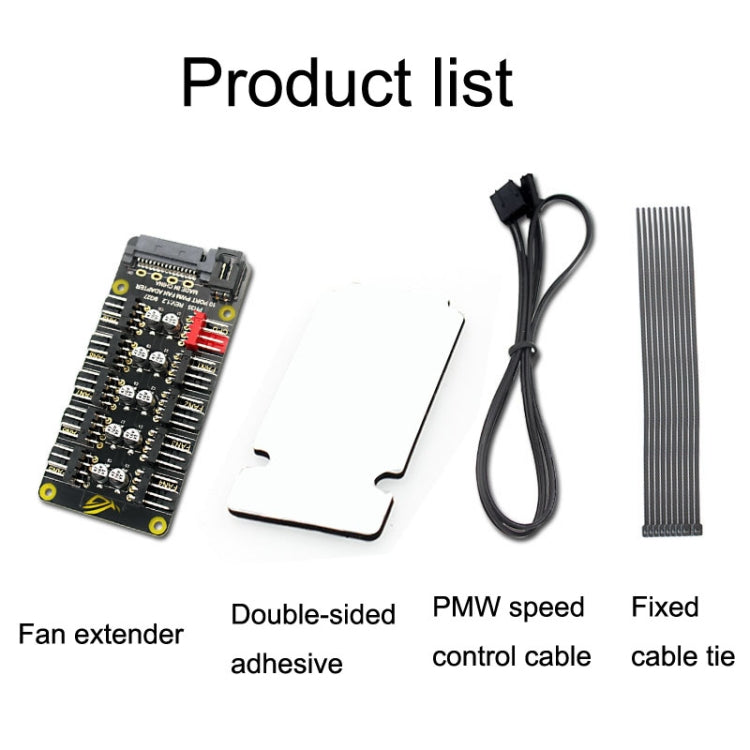 PWM Fan Hub Desktop Computer CPU Fan Expander Supports 3Pin&4Pin(Black) - HoMEdemic™ 