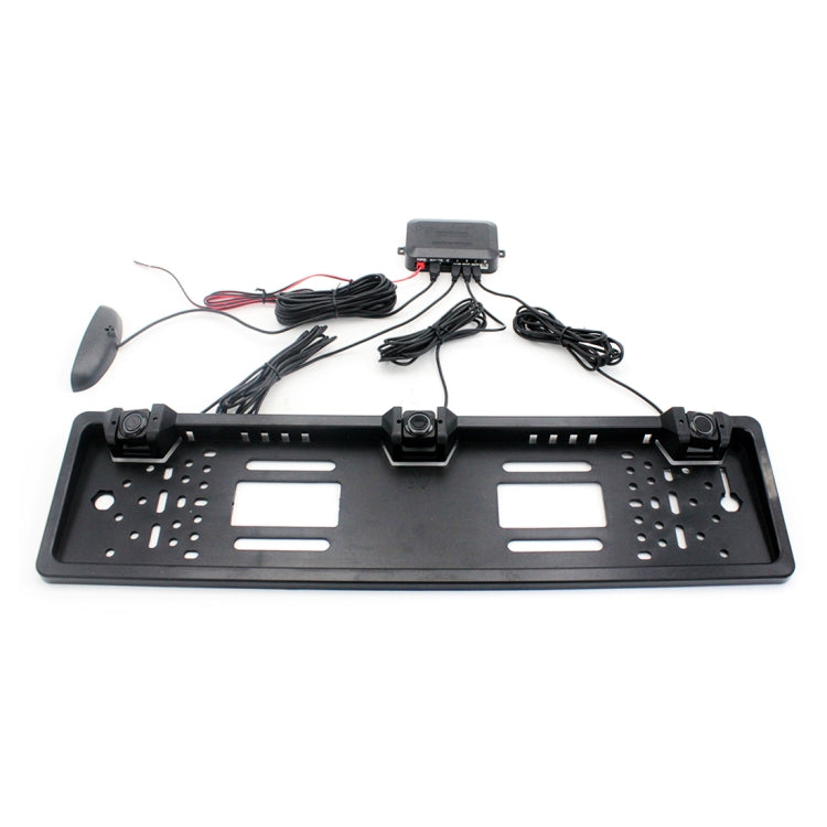 PZ300L Europe Car License Plate Frame Parking Sensors Reversing Radar with 3 Radar Detector, PZ300L - HoMEdemic™ 