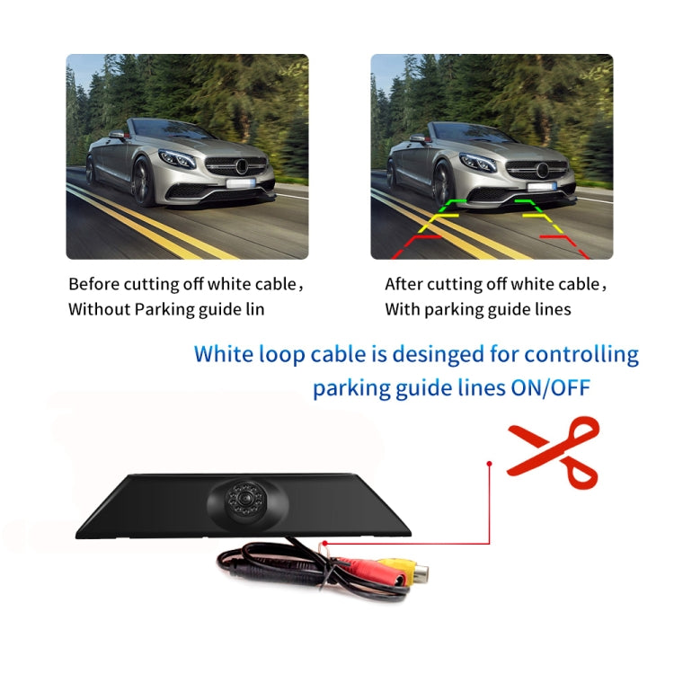 PZ474 Car Waterproof 170 Degree Brake Light View Camera + 7 inch Rearview Monitor for Iveco Daily 4 Gen, PZ474 + 7 inch Rearview Monitor - HoMEdemic™ 