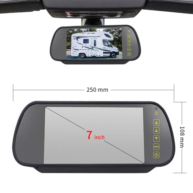 PZ475 Car Waterproof 170 Degree Brake Light View Camera + 7 inch Rearview Monitor for Volkswagen Crafter, PZ475 + 7 inch Rearview Monitor - HoMEdemic™ 