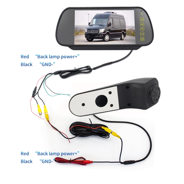 PZ475 Car Waterproof 170 Degree Brake Light View Camera + 7 inch Rearview Monitor for Volkswagen Crafter, PZ475 + 7 inch Rearview Monitor - HoMEdemic™ 