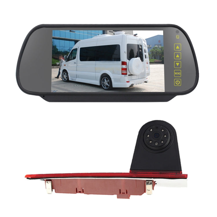 PZ477 Car Waterproof 170 Degree Brake Light View Camera + 7 inch Rearview Monitor for Ford Transit Custom, PZ477 + 7 inch Rearview Monitor - HoMEdemic™ 