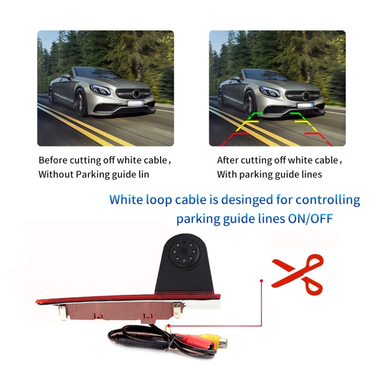 PZ477 Car Waterproof 170 Degree Brake Light View Camera + 7 inch Rearview Monitor for Ford Transit Custom, PZ477 + 7 inch Rearview Monitor - HoMEdemic™ 