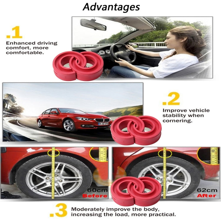Pairs Car Auto B+ Type Shock Absorber Spring Bumper Power Cushion Buffer, Spring Spacing: 35mm, Spring Diameter: 160mm, B+Type(Spring Spacing: 38mm, Height: 72mm) - HoMEdemic™ 