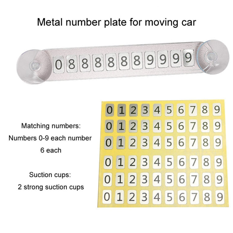 Parking Number Plate Aluminum Alloy Lightweight Simple Temporary Parking Plate(Grey) - HoMEdemic™ 