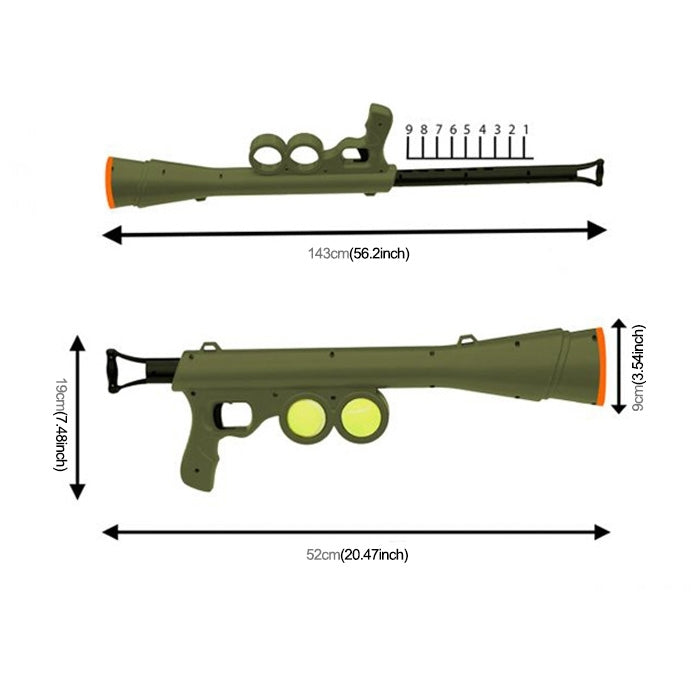 Pet Dog Supplies Toy Training Launcher Remote Speed Aiming Tennis Launcher, Size:52*19*9cm - HoMEdemic™ 