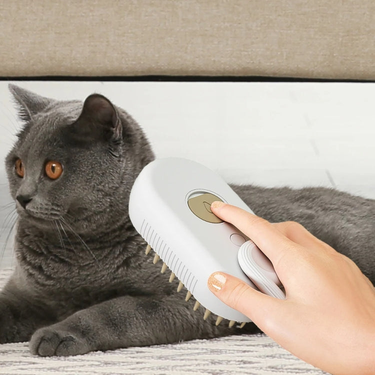 Pet Electric Spray Comb Rechargeable Cat Steamy Grooming Brush Cleaning Tool(Coffee) - HoMEdemic™ 