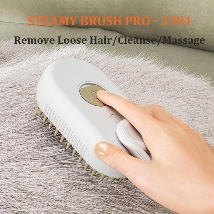 Pet Electric Spray Comb Rechargeable Cat Steamy Grooming Brush Cleaning Tool(White) - HoMEdemic™ 
