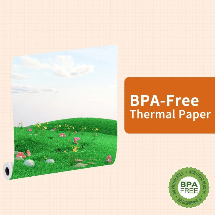Phomemo 4rolls /Box Letter Writing Quick-Drying Thermal Paper 10-Year Long-Lasting For M832 / M833 / M834 / M835 Printer - HoMEdemic™ 