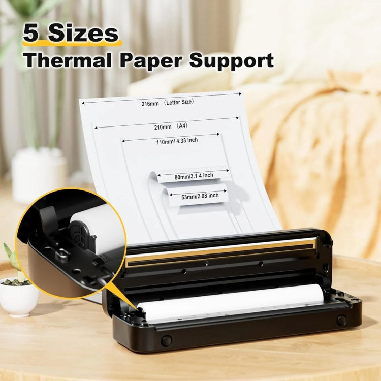 Phomemo M832 300dpi Wireless Thermal Portable Printer, Size: A4 Version(Gray) - HoMEdemic™ 