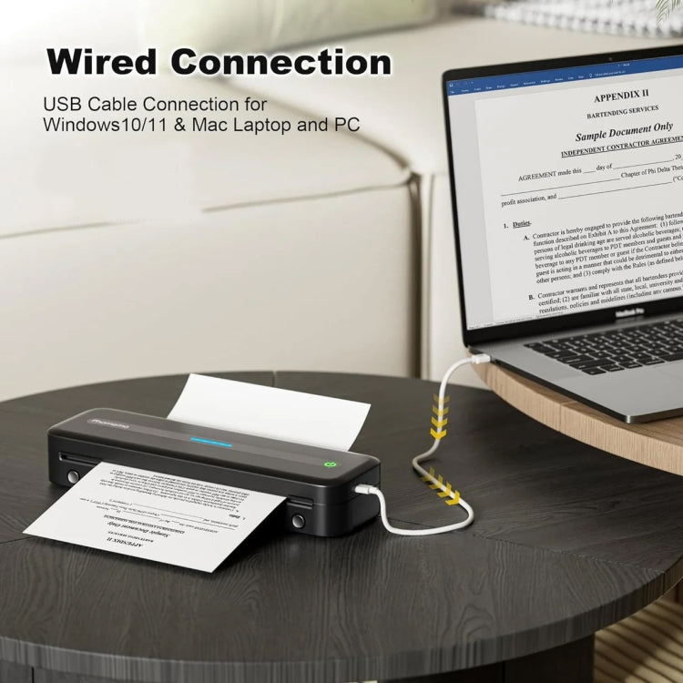 Phomemo M832 300dpi Wireless Thermal Portable Printer, Size: A4 Version(Gray) - HoMEdemic™ 