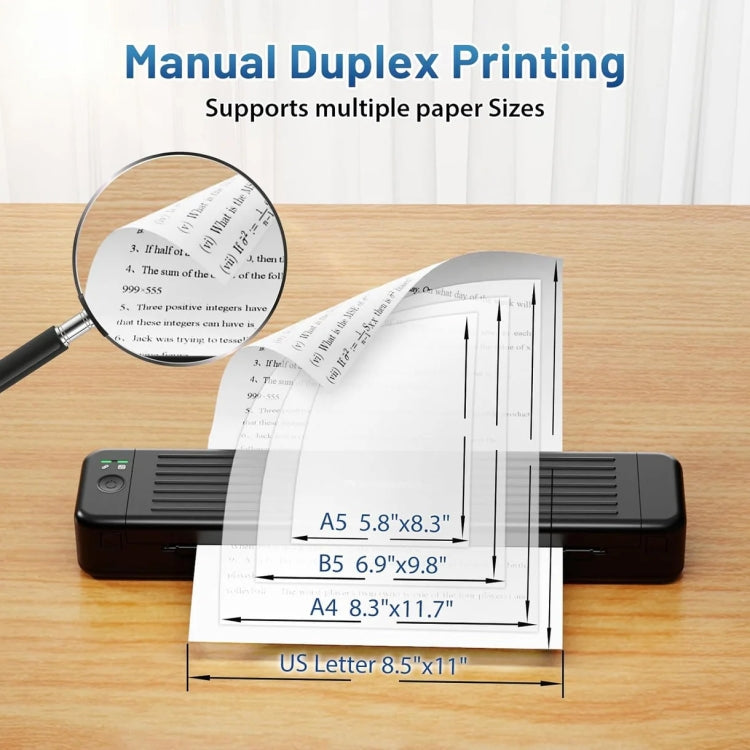 Phomemo P831 Bluetooth Portable Thermal Transfer Printer Support A4 / Letter / A5 / B5 Plain Paper Printing(Green) - HoMEdemic™ 