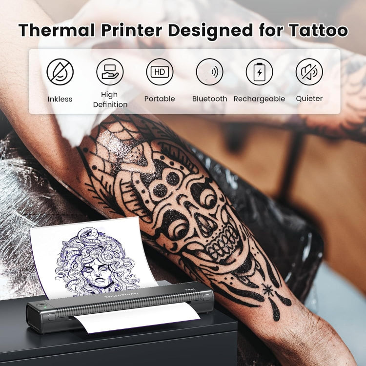 Phomemo TP81 A4 Wireless Thermal Printer Tattoo Template Printer(Black) - HoMEdemic™ 