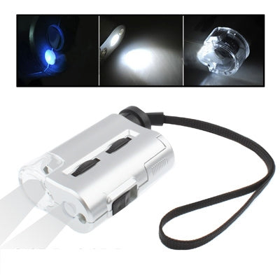 Pocket 30X-60X Microscope with 2-LED Lights / Money Detector Light, 30X-60X - HoMEdemic™ 