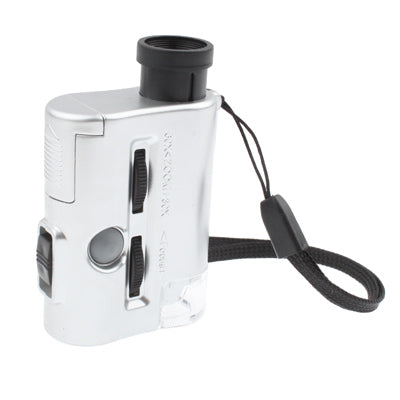 Pocket 30X-60X Microscope with 2-LED Lights / Money Detector Light, 30X-60X - HoMEdemic™ 