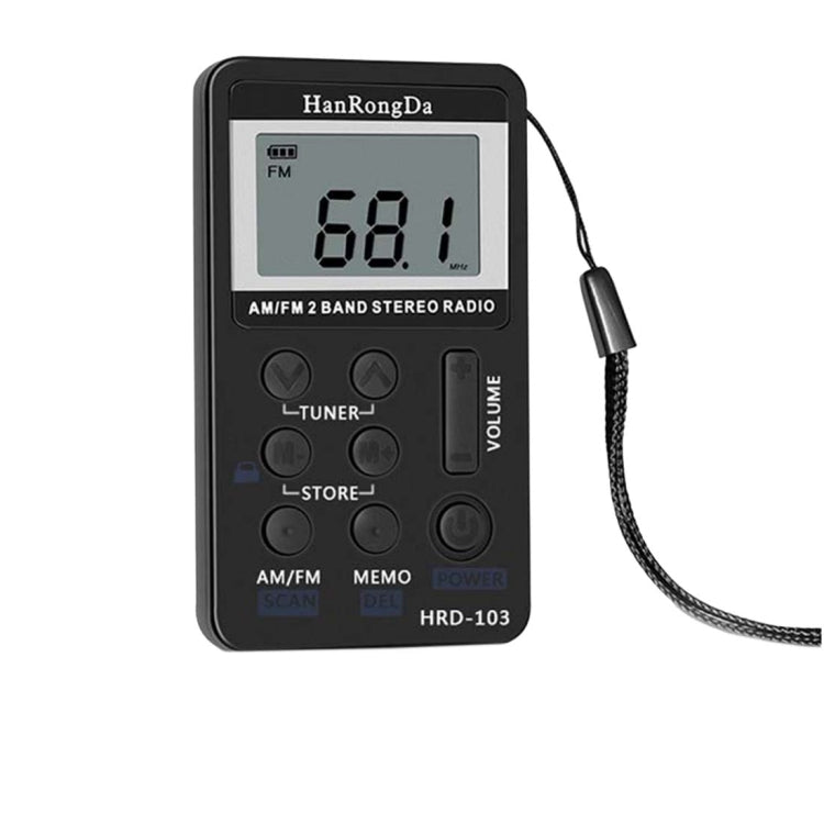 Portable AM / FM Two Bands Rechargeable Stereo Radio Mini Receiver with & LCD Screen & Earphone Jack & Lanyard - HoMEdemic™ 