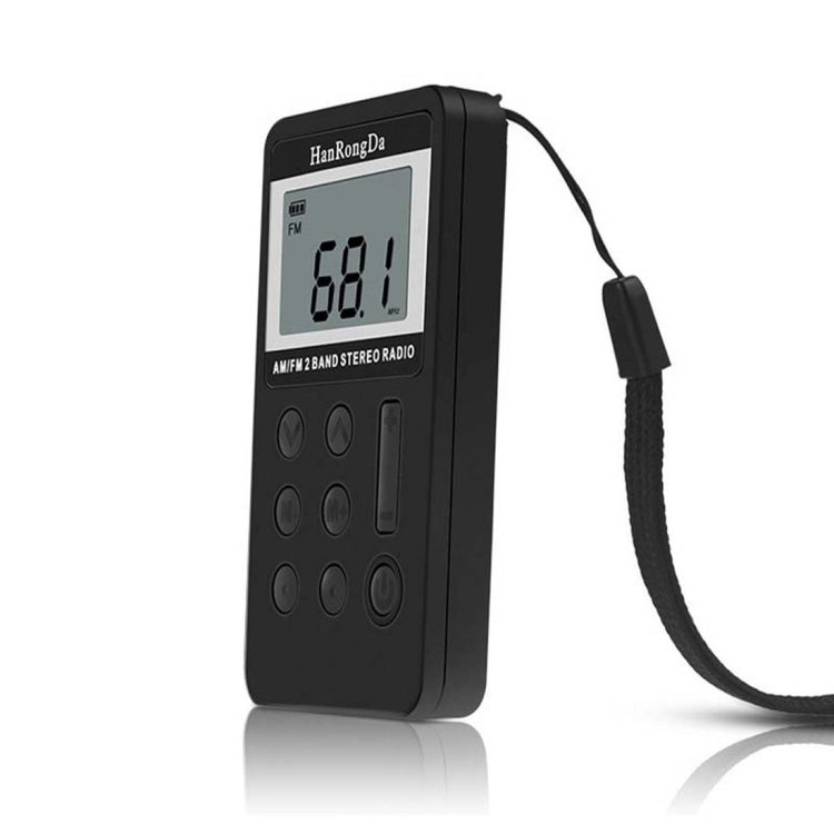 Portable AM / FM Two Bands Rechargeable Stereo Radio Mini Receiver with & LCD Screen & Earphone Jack & Lanyard - HoMEdemic™ 