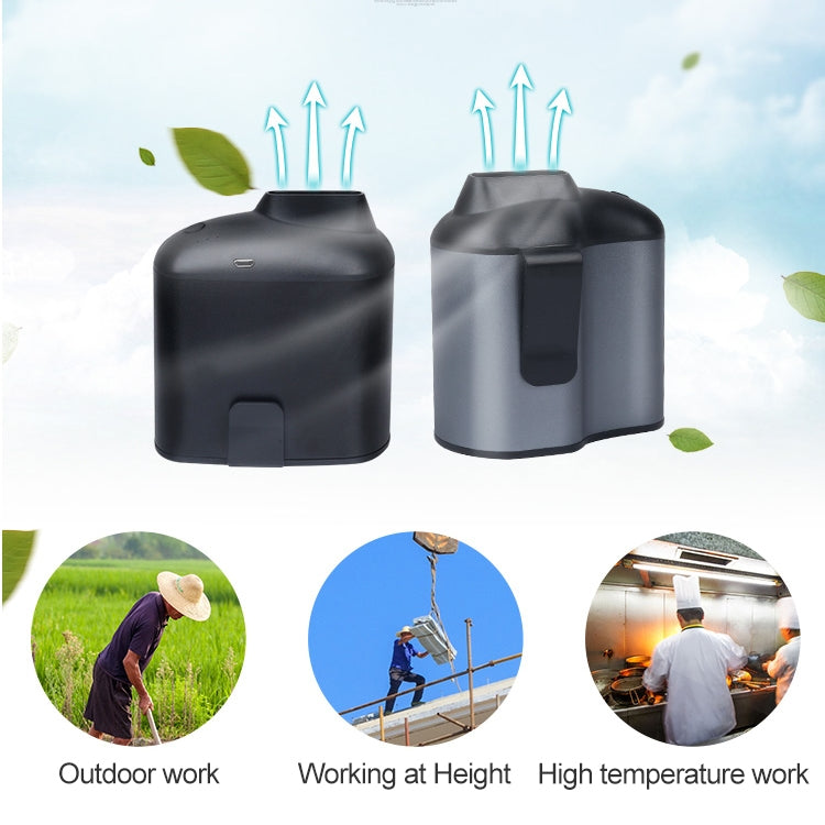 Portable Creative Hanging Waist USB Fan with Three Adjustable Wind Speed, Black, Grey - HoMEdemic™ 