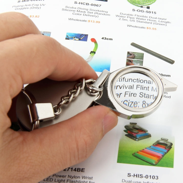 Portable Folding Loupe Metal Jewelry Antique Magnifier Magnifying Eye Glass Lens Keychain - HoMEdemic™ 