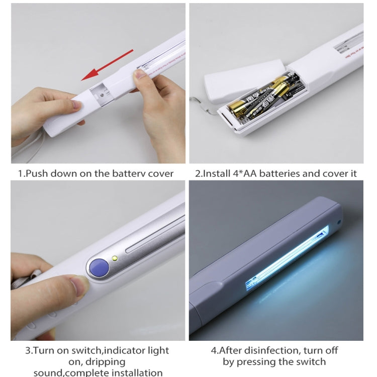 Portable Handheld 3W UV Germicidal Disinfection Lamp Personal Car Travel UV Fast Disinfection Stick - HoMEdemic™ 